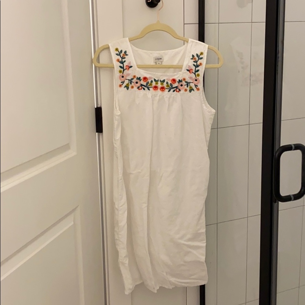 White J. Crew Floral Dress